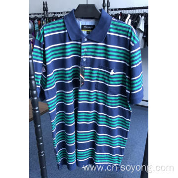 100% Pure Cotton Men's Yarn Dyed Polo Shirts
